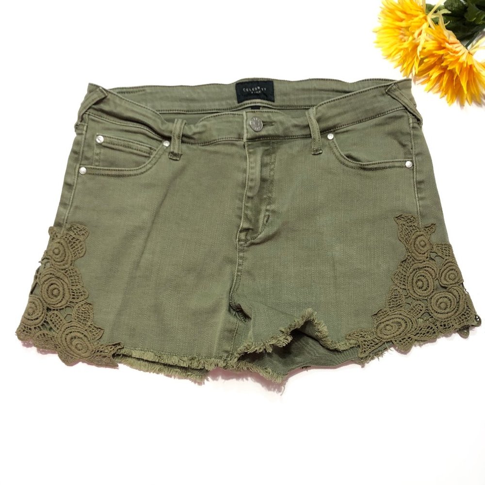 CELEBRITY PINK HIGH RISE SHORT OLIVE SIZE 11/30